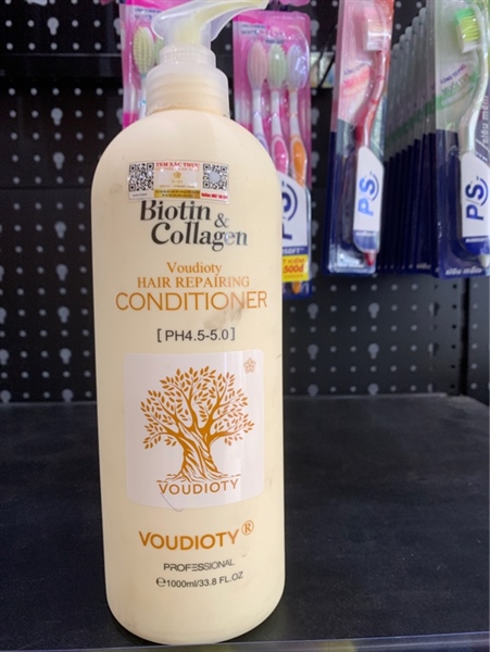 Dầu xả Biotin & Collagen Voudioty (Vàng) 1000ml