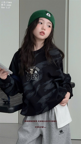 33583-Áo SWT snoopy đen 1969 BBN