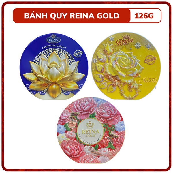 BÁNH QUY REINA GOLD 126G HỘP THIẾC