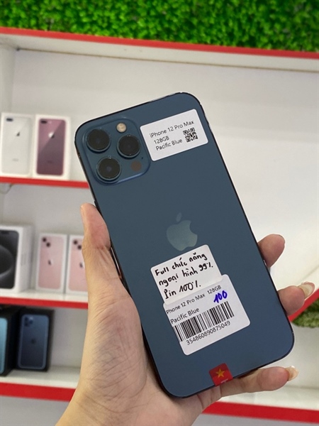 Iphone 12promax 128gb xanh blue 99%