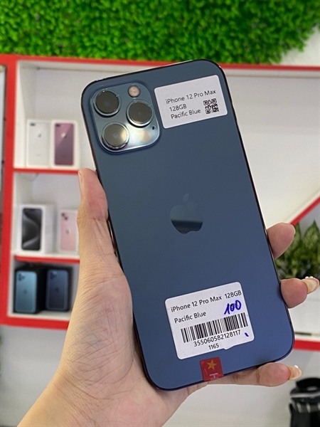 Iphone 12promax 128gb xanh blue 99%