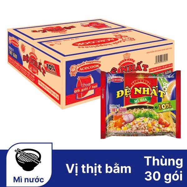 Mì Đệ Nhất thịt bằm 83g x 30 gói
