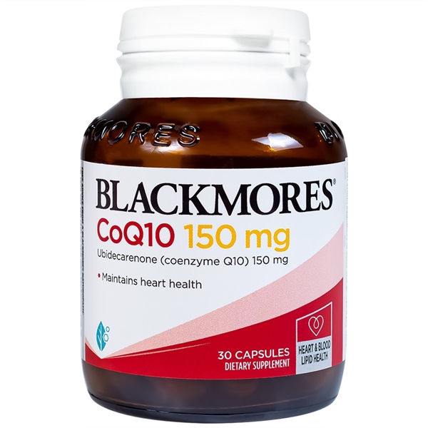 Viên uống Blackmores CoQ10 150mg Hỗ trợ chống oxy hóa, duy trì sức khỏe tim (Lọ 30 viên)