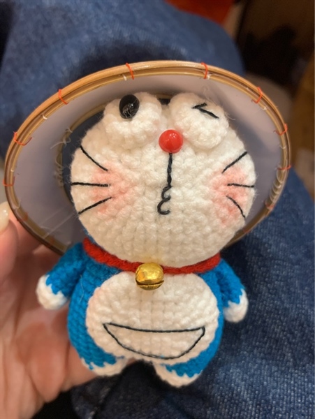 CC Doraemon Crochet Keychain (with hat)