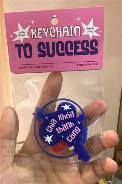 LN Keychain to success (pink)