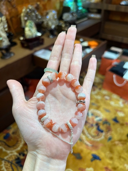 Vòng Nam Hồng Bạch Liệu có charm 17 hạt + (524599)