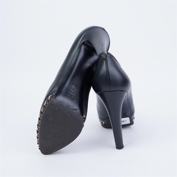 Giày Chanel đen cao 10cm sz36.5 (TT) KG+