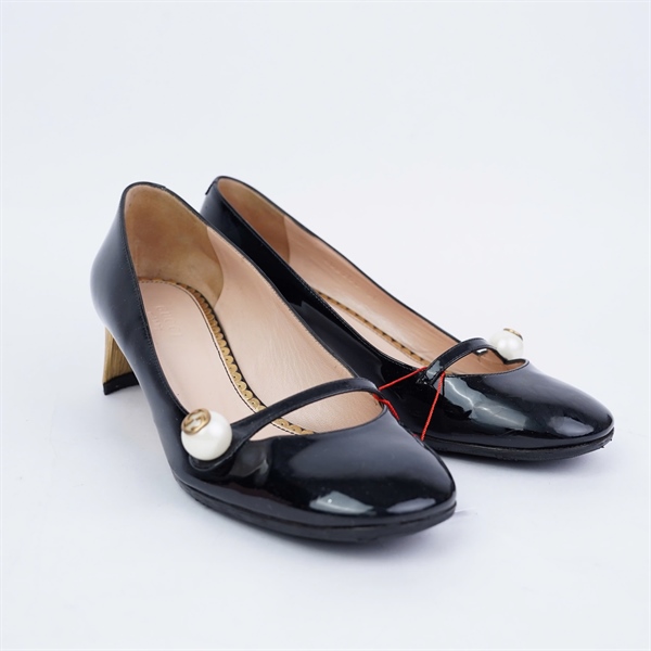 Giày GG đen cao 4cm sz36 (TT) KG+