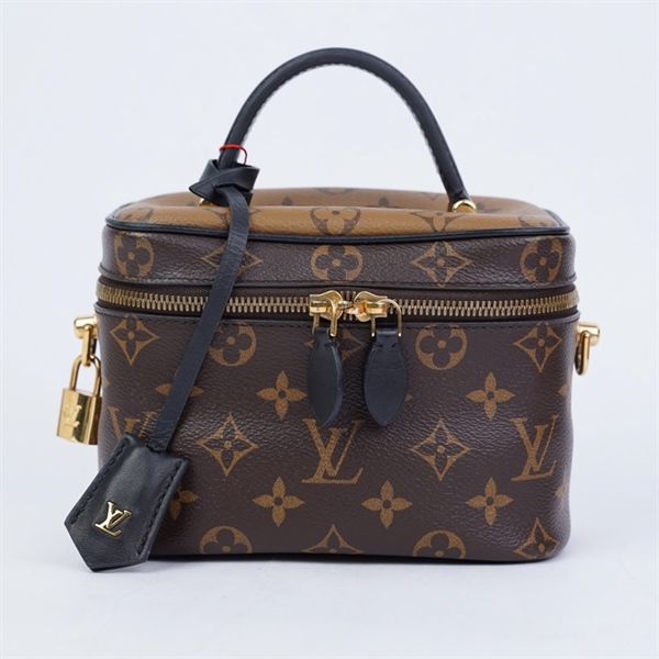 Túi LV Vanity hoa nâu kèm lót form (PL0230) sz18 (TT) KG+