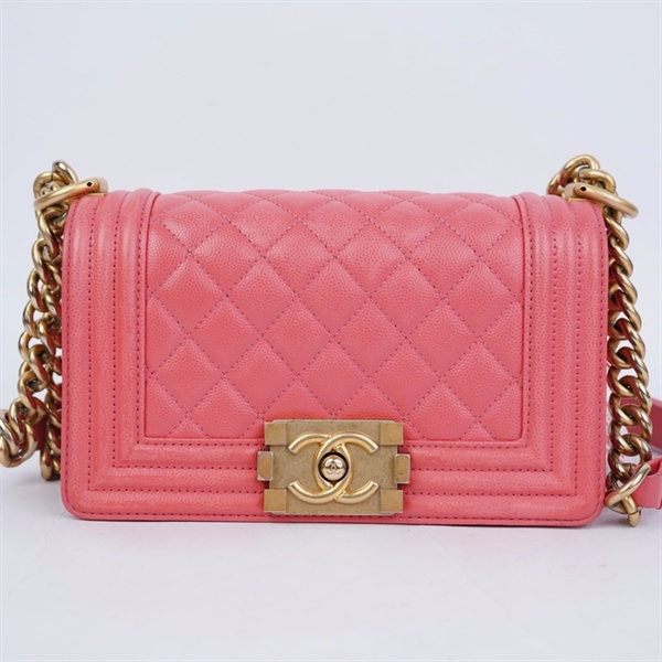 Túi Chanel Boy hồng (25853478) sz20 (TT) KG+
