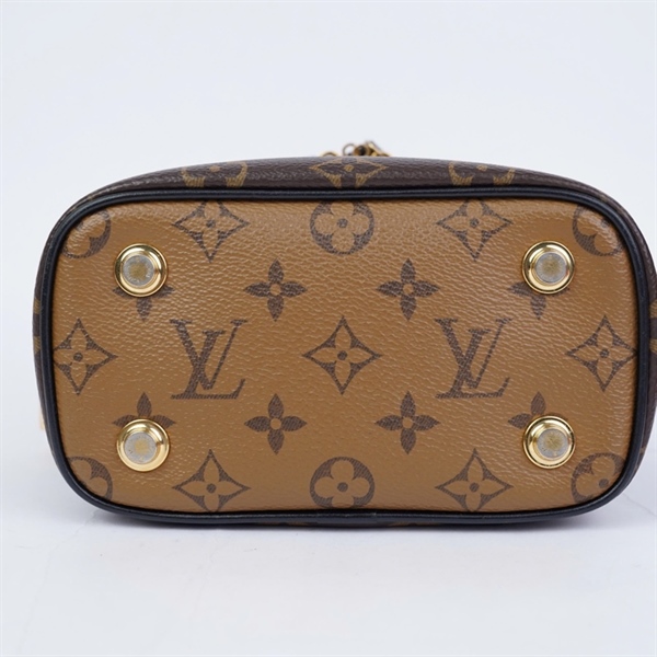 Túi LV Vanity hoa nâu kèm lót form (PL0230) sz18 (TT) KG+