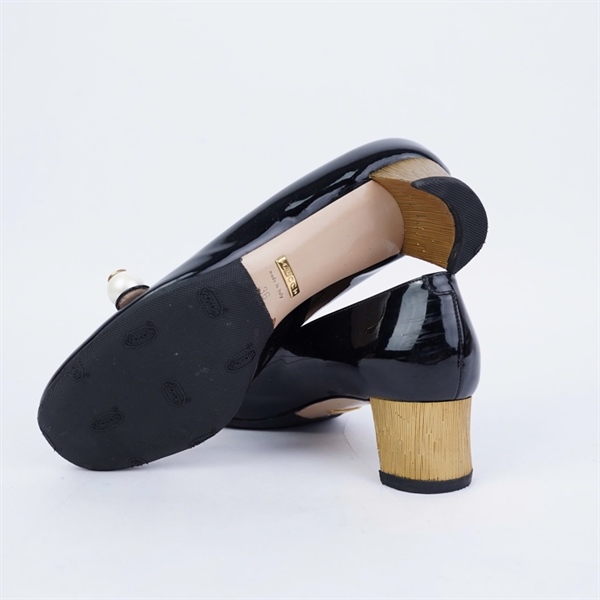 Giày GG đen cao 4cm sz36 (TT) KG+