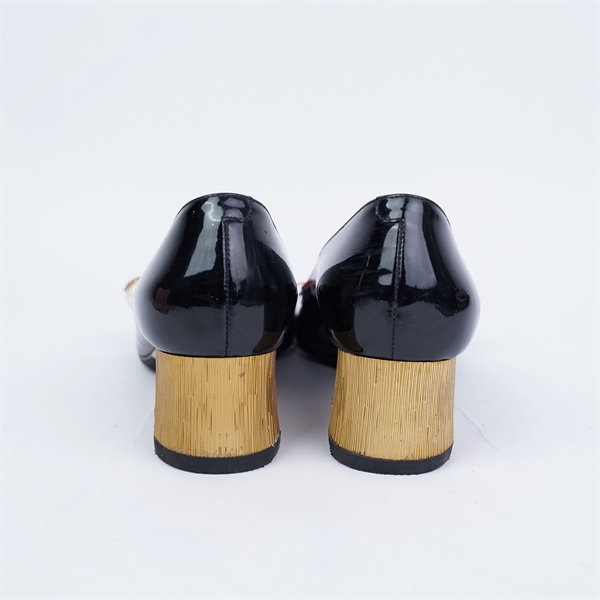 Giày GG đen cao 4cm sz36 (TT) KG+