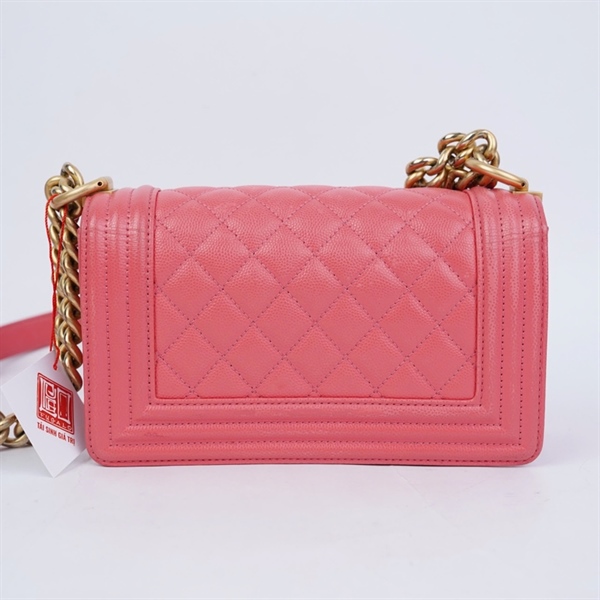 Túi Chanel Boy hồng (25853478) sz20 (TT) KG+