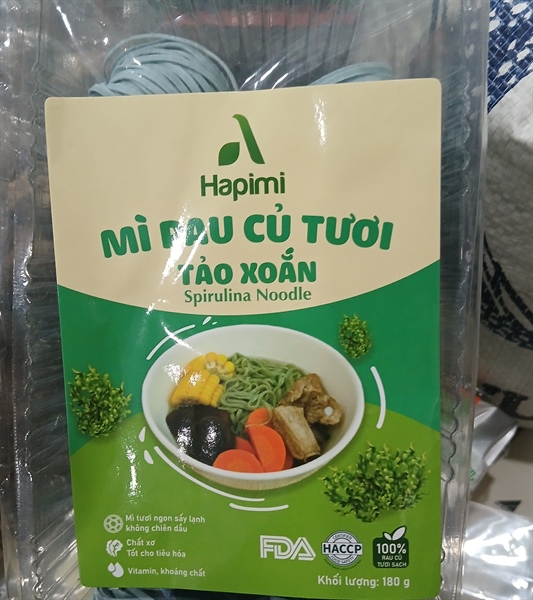 Mì Rau Củ Tươi Tảo Xoắn Hapimi 180G (Gói)