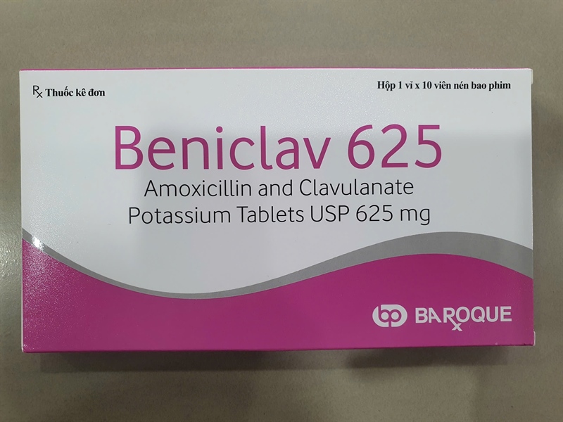 Beniclav 625 (Hộp 1 vỉ x 10 viên) - Ấn Độ