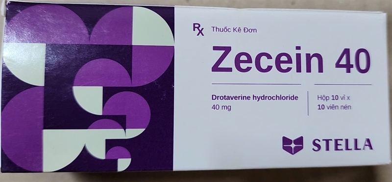 Zecein 40 (Drotaverine Hydro 40mg) (Hộp 10 vỉ x 10 viên) - Stella