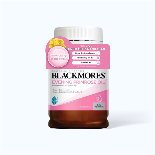 Viên uống Blackmores Evening Primrose Oil Tinh dầu hoa anh thảo hỗ trợ nội tiết tố nữ (Lọ 190 viên)
