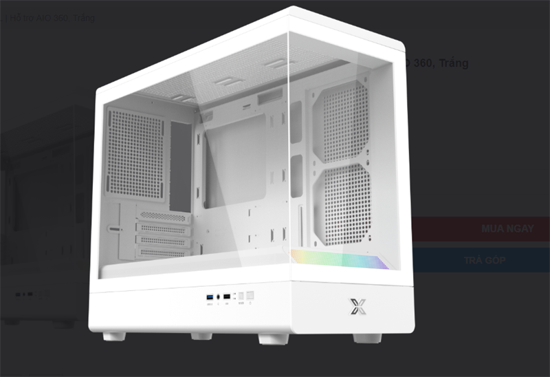 Vỏ Case Xigmatek Pura ML Hỗ trợ AIO 360 Trắng No fan