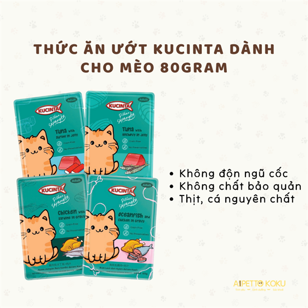 Pate Kucinta cho mèo gói 80gram