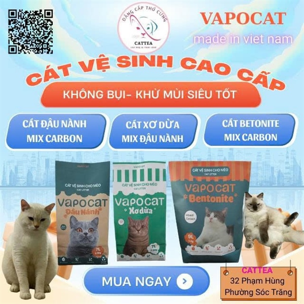 Cát vệ sinh đậu nành carbon vapo