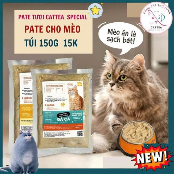 Pate tươi cattea hd 150g mèo