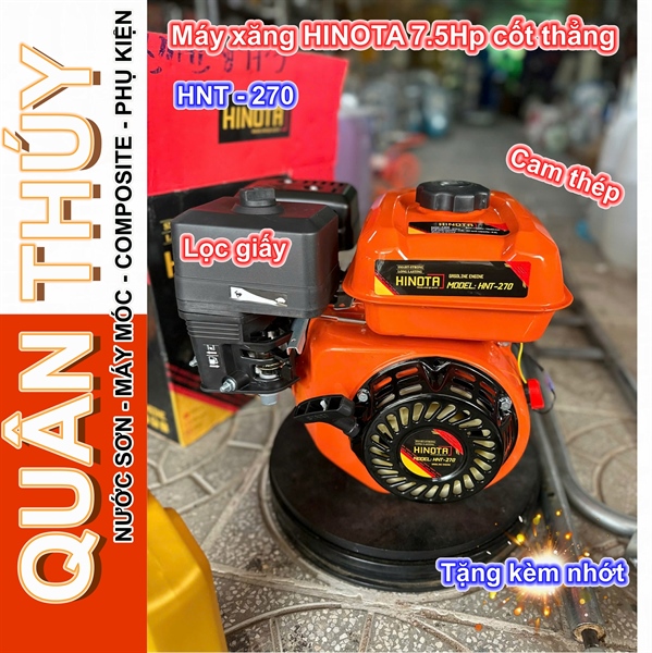 Máy xăng Hinota 7.5hp - Cốt thẳng - 19mm