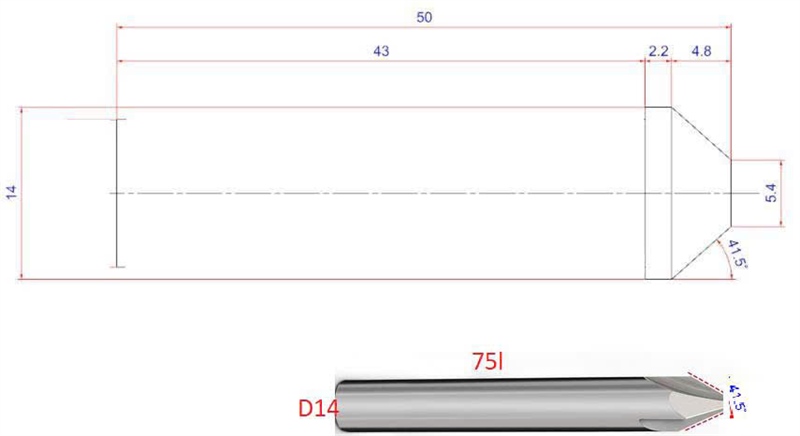 Vát mép D14*75L*41.5A-2F - Việt Phát