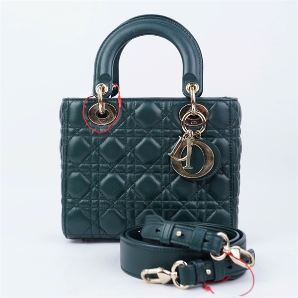 Túi Dior Lady xanh lục đậm (50-MA-1128) szS KG+
