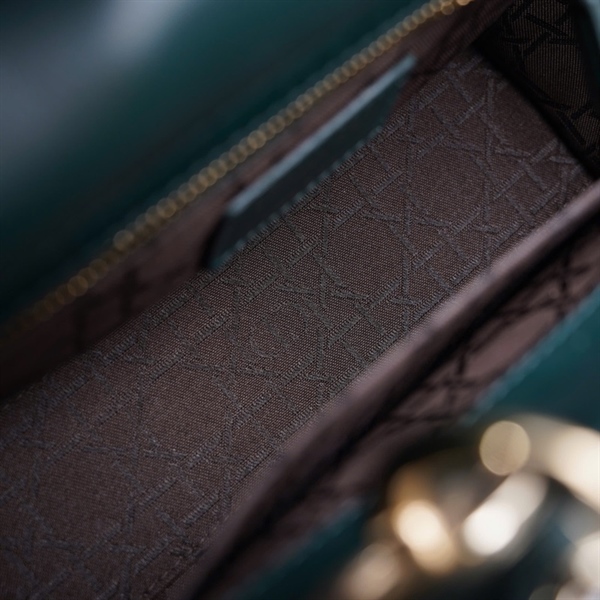 Túi Dior Lady xanh lục đậm (50-MA-1128) szS KG+