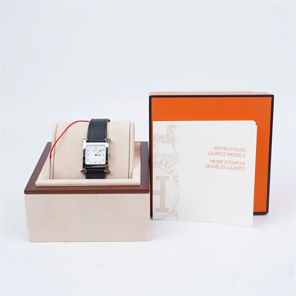 Đồng hồ Hermes dây đen (3467954) sz28 KG+