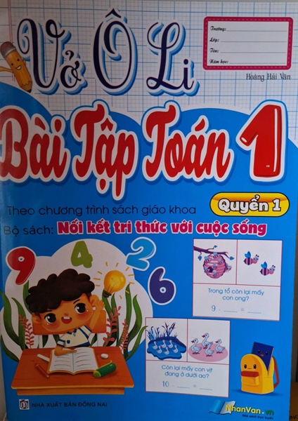 Vở ô ly BT Toán lớp 1