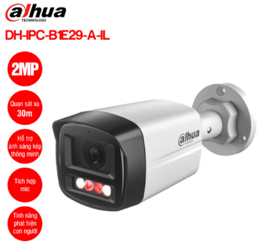 Camera IP 2MP DAHUA DH-IPC-B1E29-A-IL (Mic+ Màu)