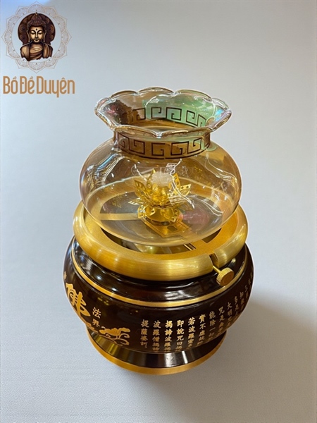 Đèn dầu hình bát hương trơn mầu nâu sáng