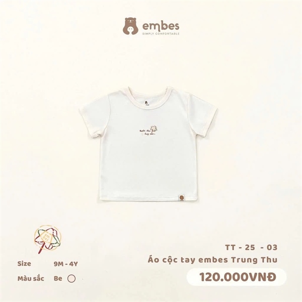 TT2503 - 12M/4Y Áo cộc tay Trung thu Embes