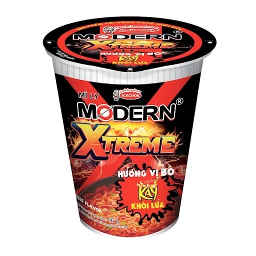 Mì ly Modern xtreme vị bò cay khói 66g
