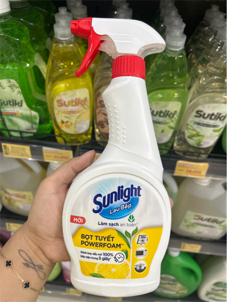 105SUN SUNLIGHT Lau Bếp Bọt Tuyết Powerfoam 500ml/12 chai