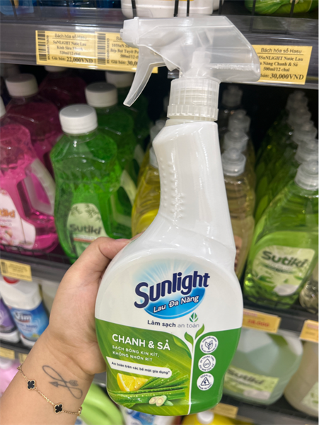 105SUNLIGHT Nước Lau Đa Năng Chanh & Sả 500ml/12 chai