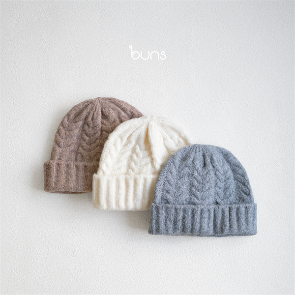 MŨ LEN LÔNG THỎ 3 MÀU NÂU/KEM/XÁM