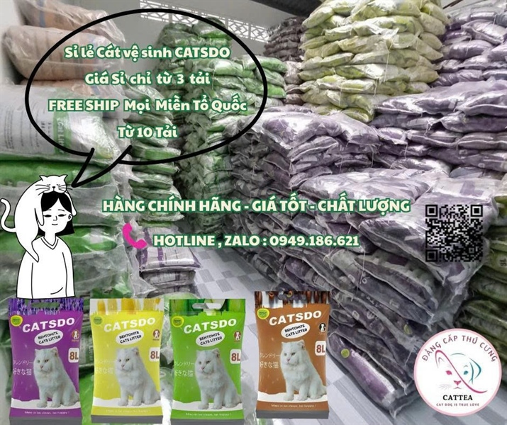 Cát vệ sinh catsdo 8L 3 tải