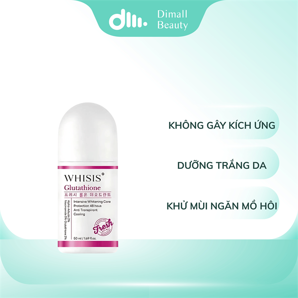 Lăn Khử Mùi Hỗ Trợ Trắng Da Whisis 50ml