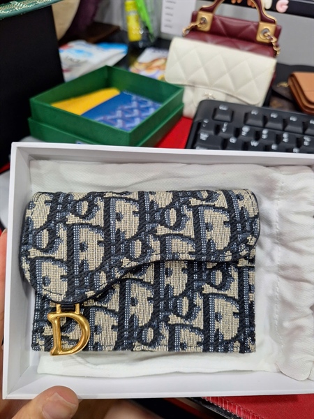 Ví Dior xám (42-MA-1202) (BQ) KG+