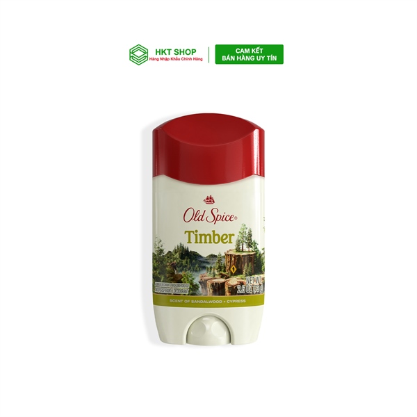 Sáp khử mùi và giảm tiết mồ hôi Old Spice Timber 73g (Sáp trắng) - Mỹ