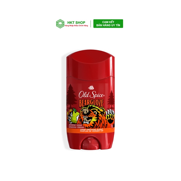 Sáp khử mùi và giảm tiết mồ hôi Old Spice Bearglove 73g (Sáp trắng) - Mỹ