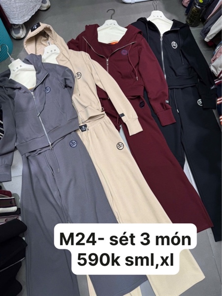 OD M24 Set Nỉ 3 Món quần Suông