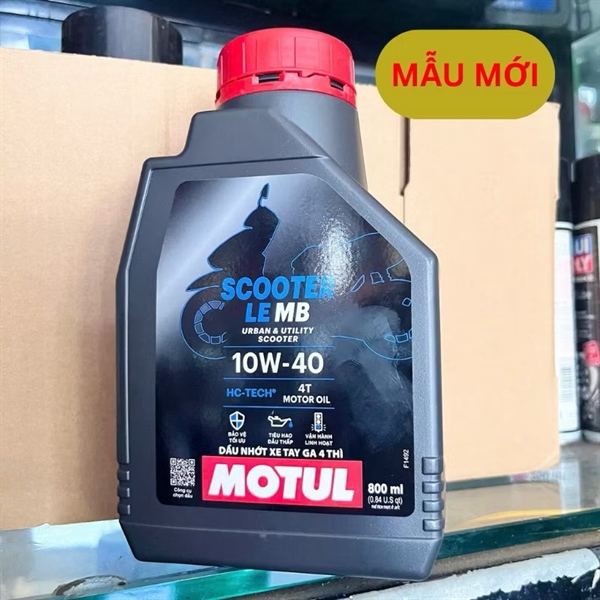 Nhớt xe tay ga Motul scooter LE 4T 10W-40 dung tích 800 ml