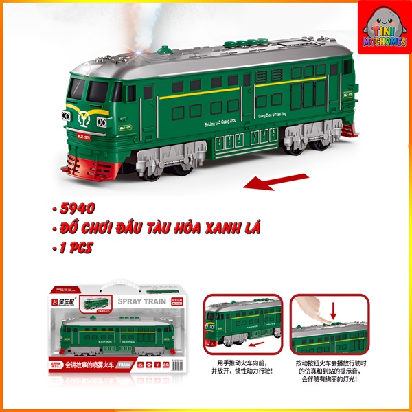 Đồ chơi xe tàu hỏa xanh lá 5940
