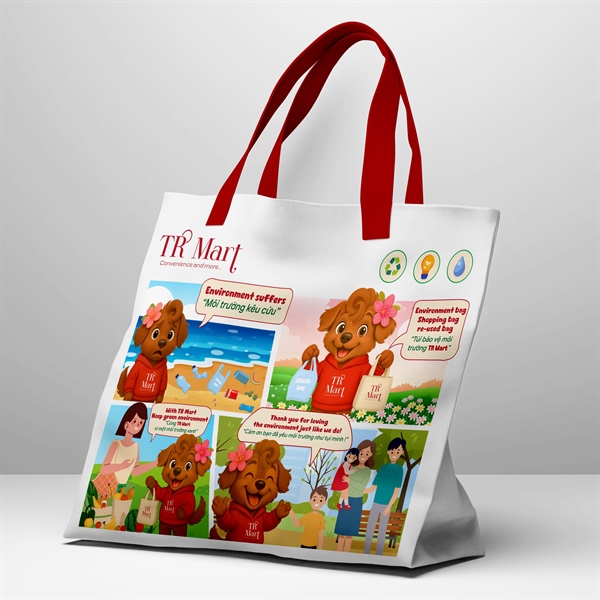 Túi dù in màu TR Mart - Bag