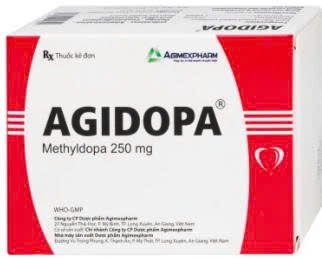 Thuốc Agidopa 250mg Agimexpharm Điều trị tăng huyết áp (Hộp 10 vỉ x 10 viên)