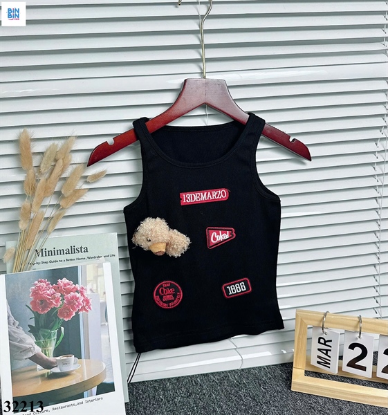 32213- Áo ba lỗ BDE MARZO- Đen